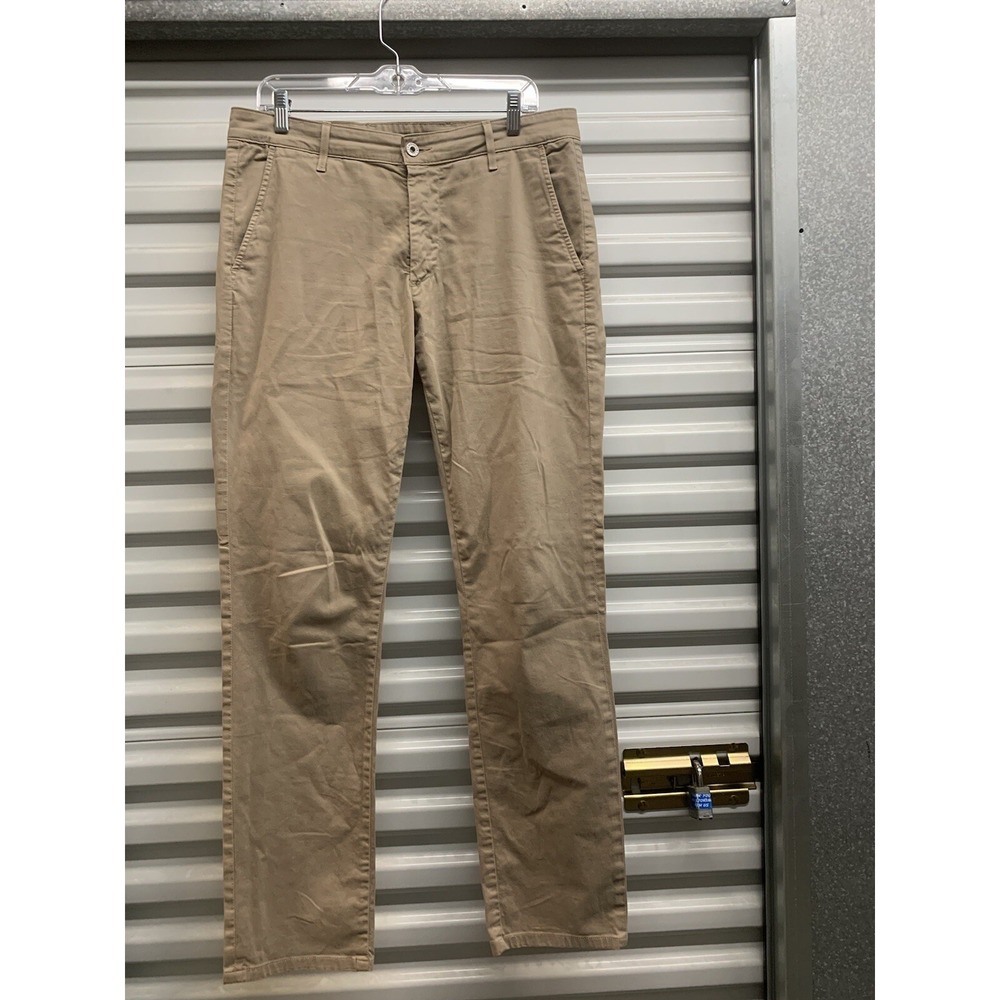 AG Adriano Goldschmied Mens Beige Lux Khaki Pants Dress Pants Size 32 x 32